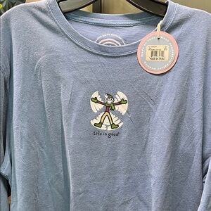 Life Is Good Sky Blue Graphic Tee